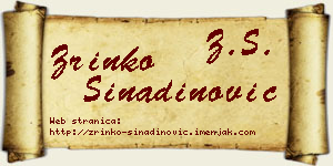 Zrinko Sinadinović vizit kartica